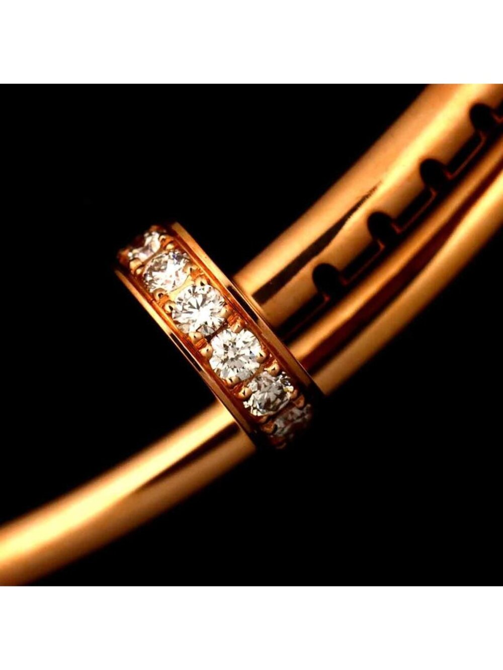 Cartier Juste un Clou SM 17 Bracelet Diamond 18k PG 750 Certificate - Picture 6 of 8
